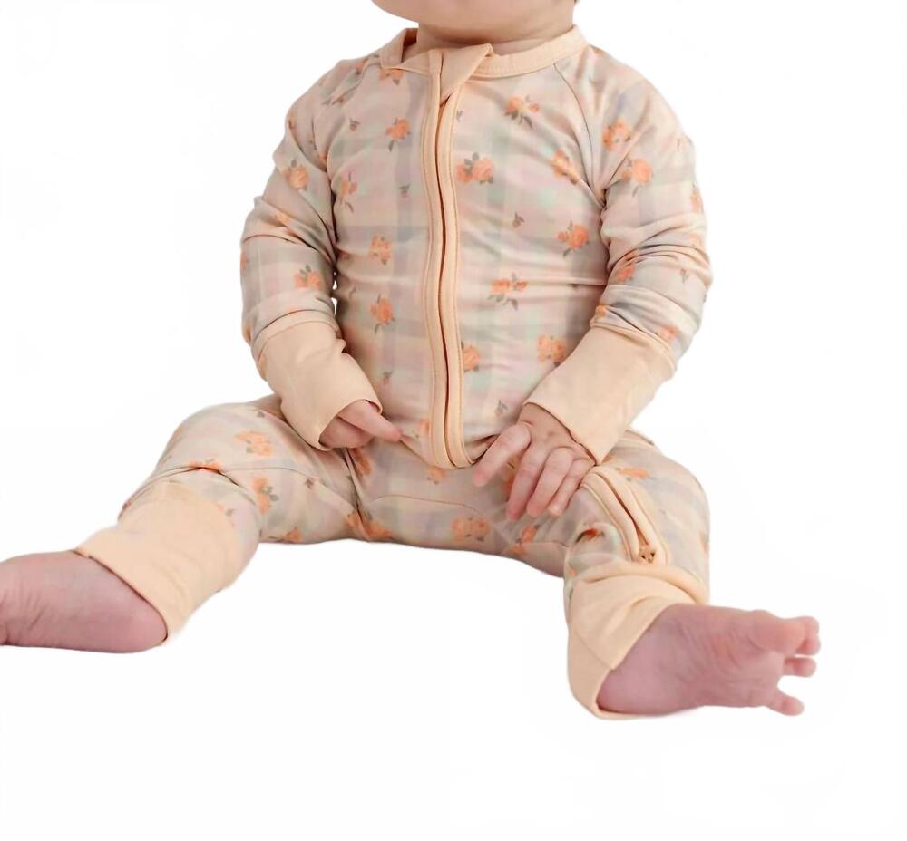 NEW IN MY JAMMERS zipper romper in frankie plaid